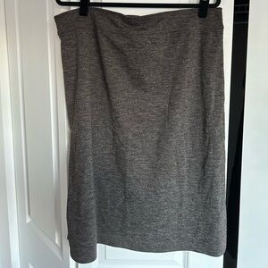 PROLOGUE grey skirt size XXL pencil bodycon stretch knee length office chic